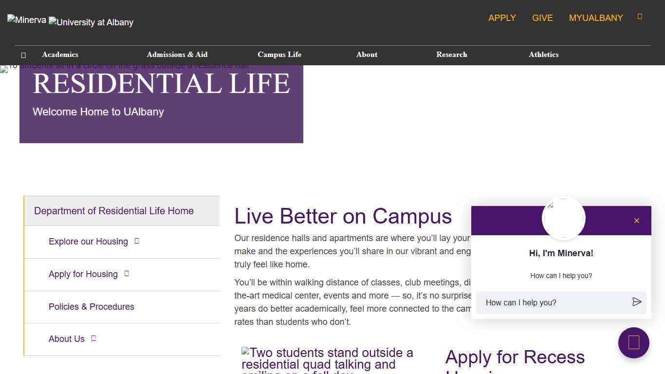 Residential Life University at Albany