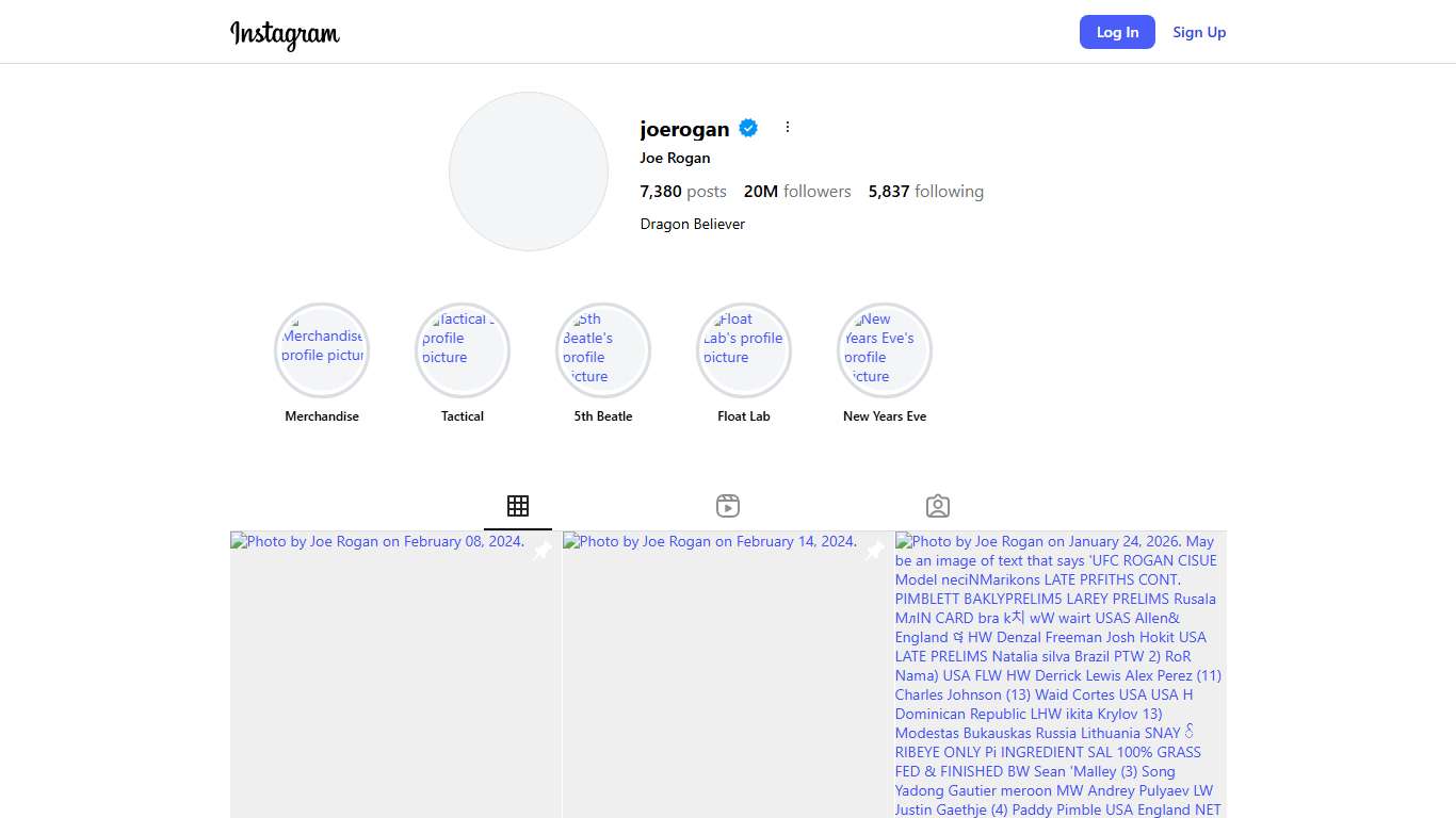 Joe Rogan (@joerogan) • Instagram photos and videos